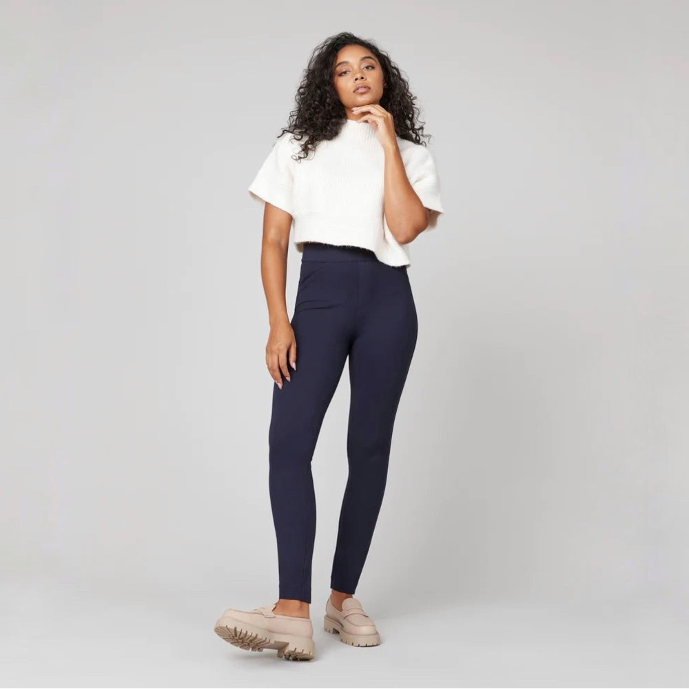 Spanx The Perfect Pant Ankle Skinny Navy Blue